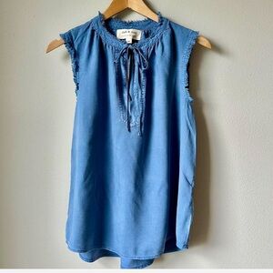 Cloth & Stone Blue Sleeveless Blouse